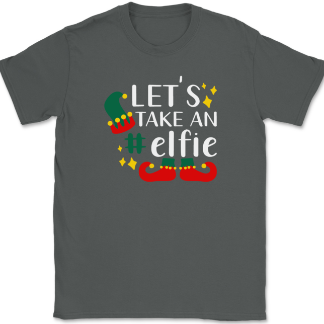 Let's Take An Elfie T-Shirt Mens Tee - Image 3