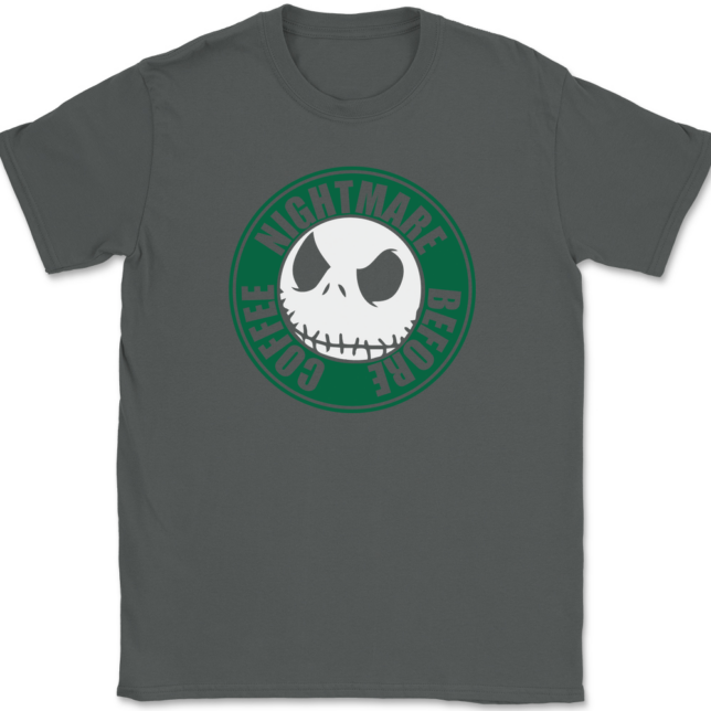 Nightmare Before Coffee T-Shirt Mens Tee - Image 3