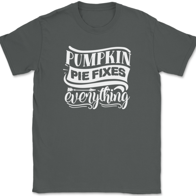 Pumpkin Pie Fixes Everything T-Shirt Mens Tee - Image 3