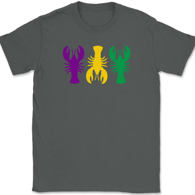 Mardi Gras Crawfish T-Shirt Mens Tee - Image 3