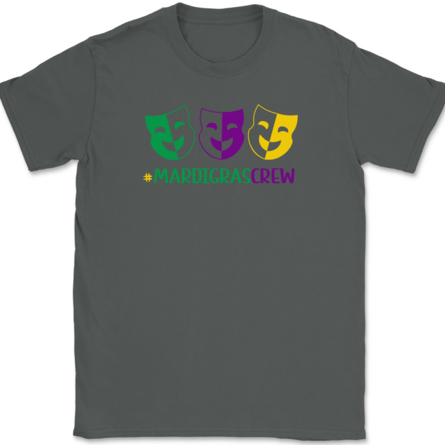 Hashtag Mardi Gras Crew T-Shirt Mens Tee - Image 3