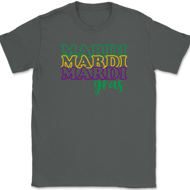 Triple Mardi Gras T-Shirt Mens Tee - Image 3