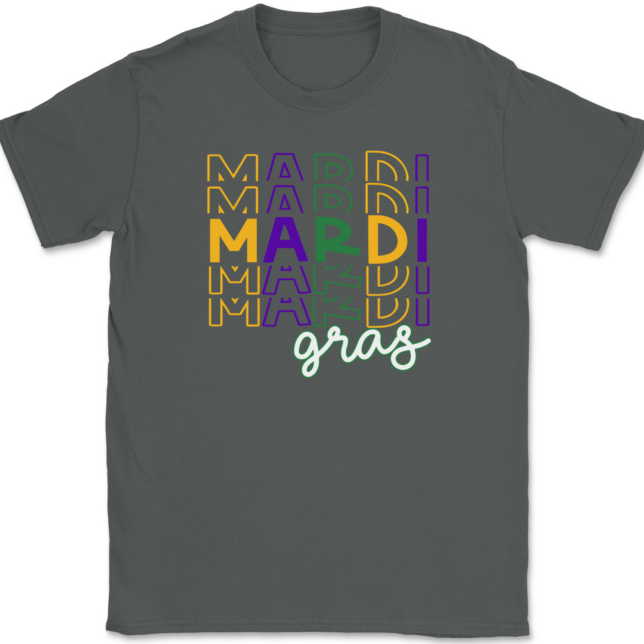 Mardi Gras Stack T-Shirt Mens Tee - Image 3