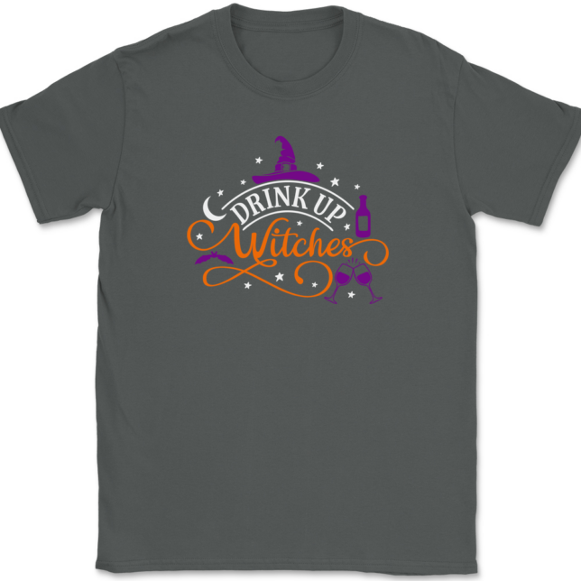 Drunk Up Witches T-Shirt Mens Tee - Image 3