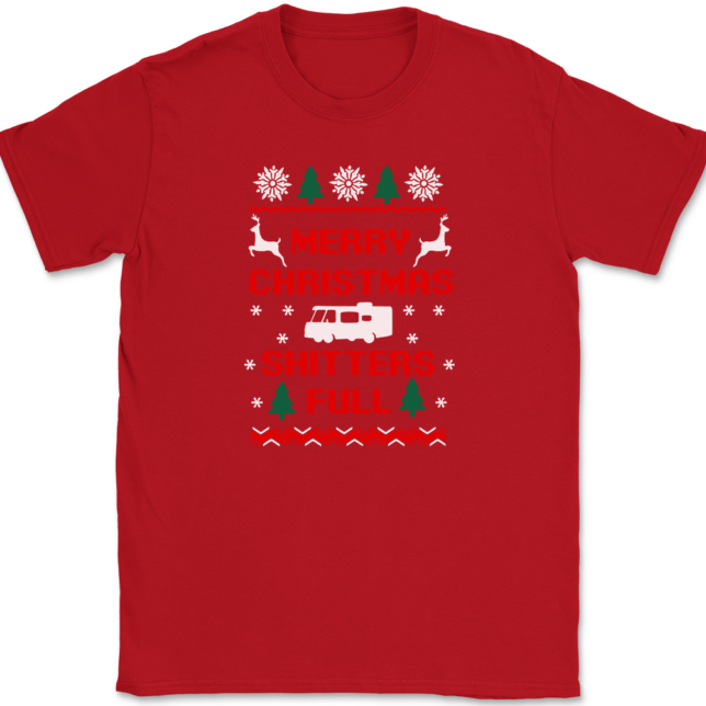 Merry Christmas Shitters Full T-Shirt Mens Tee - Image 4