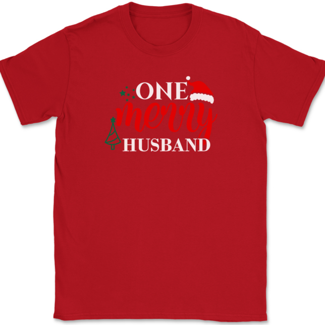 One Merry Husband T-Shirt Mens Tee - Image 4