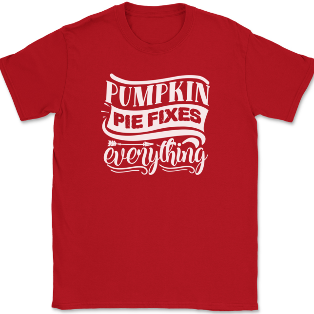 Pumpkin Pie Fixes Everything T-Shirt Mens Tee - Image 4