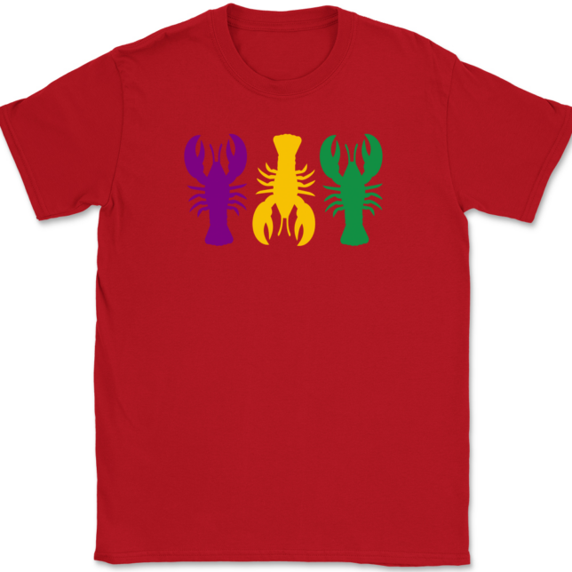 Mardi Gras Crawfish T-Shirt Mens Tee - Image 4