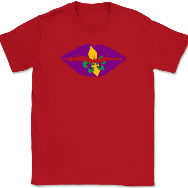 Fleur-de-Lips Mardi Gras T-Shirt Mens Tee - Image 4