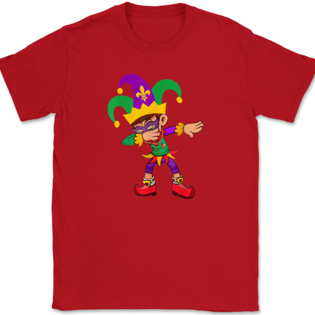 Dabbing Mardi Gras T-Shirt Mens Tee - Image 4