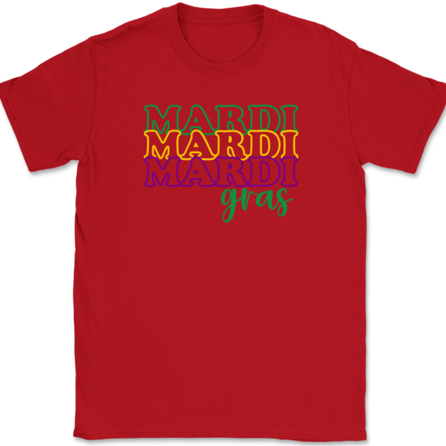 Triple Mardi Gras T-Shirt Mens Tee - Image 4