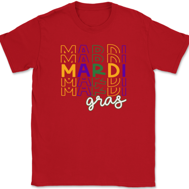 Mardi Gras Stack T-Shirt Mens Tee - Image 4