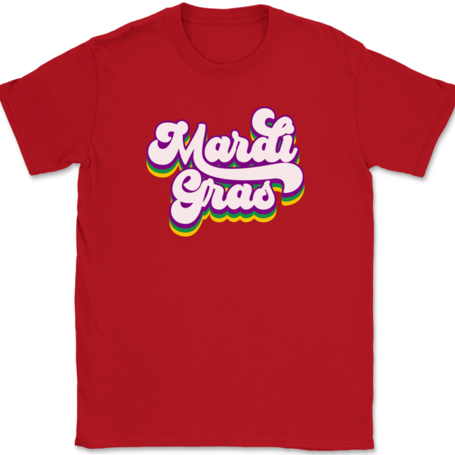 Mardi Gras Retro T-Shirt Mens Tee - Image 4