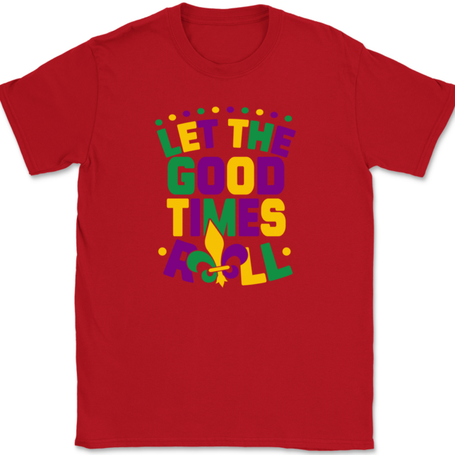 Let The Good Times Roll Mardi Gras T-Shirt Mens Tee - Image 4