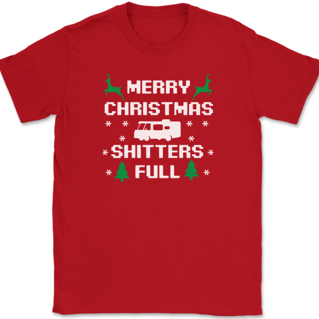 Merry Christmas Shitters Full T-Shirt Mens Tee - Image 4