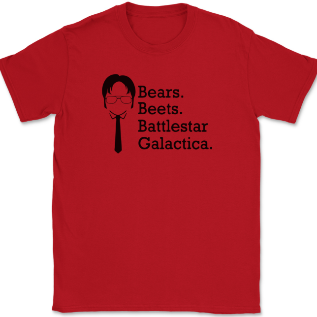 Bears Beets Battlestar Galactica T-Shirt Mens Tee - Image 4