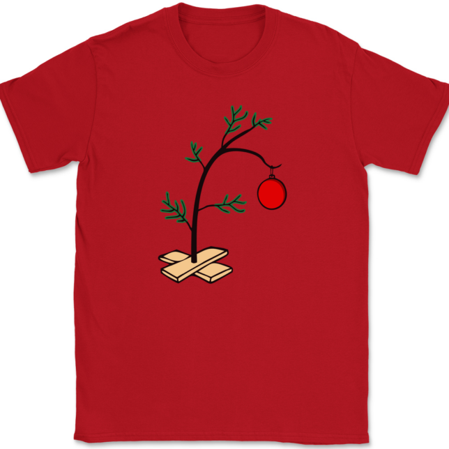 Charlie Brown Christmas Tree T-Shirt Mens Tee - Image 4