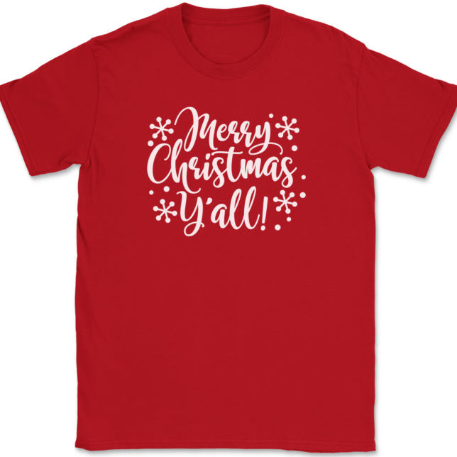 Merry Christmas Yall T-Shirt Mens Tee - Image 4