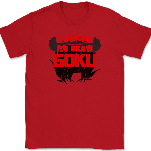 Training To Beat Goku T-Shirt Mens Tee - Image 4