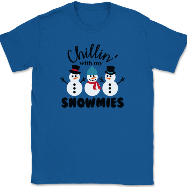 Chillin With My Snowmies T-Shirt Mens Tee - Image 5