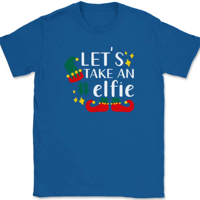 Let's Take An Elfie T-Shirt Mens Tee - Image 5