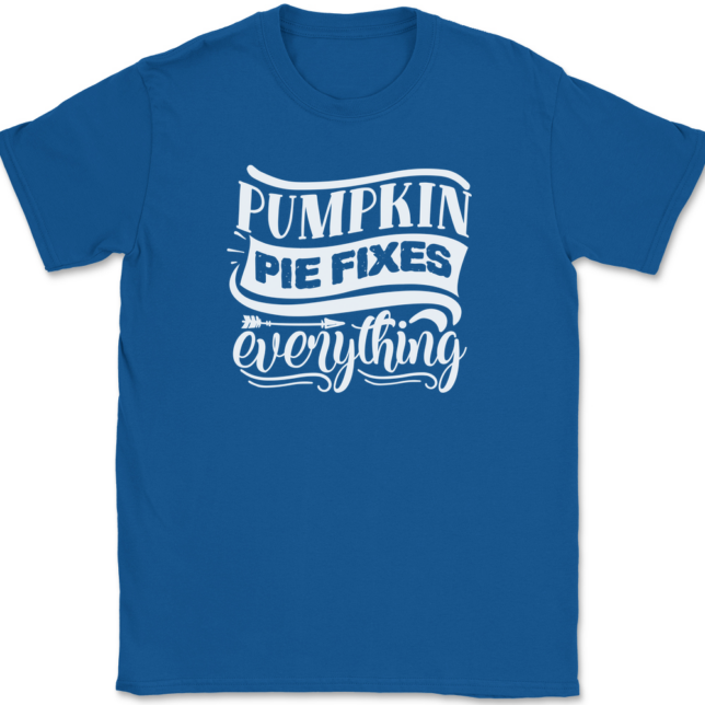 Pumpkin Pie Fixes Everything T-Shirt Mens Tee - Image 5