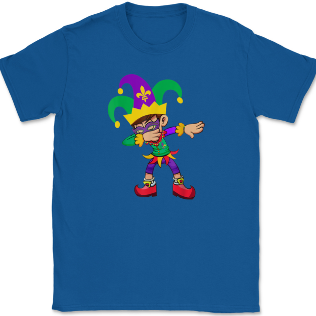 Dabbing Mardi Gras T-Shirt Mens Tee - Image 5