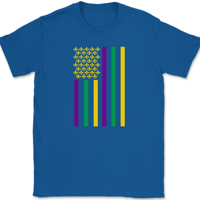 American Mardi Gras T-Shirt Mens Tee - Image 5