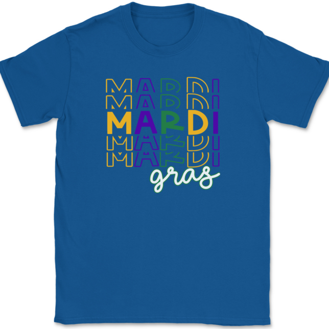 Mardi Gras Stack T-Shirt Mens Tee - Image 5