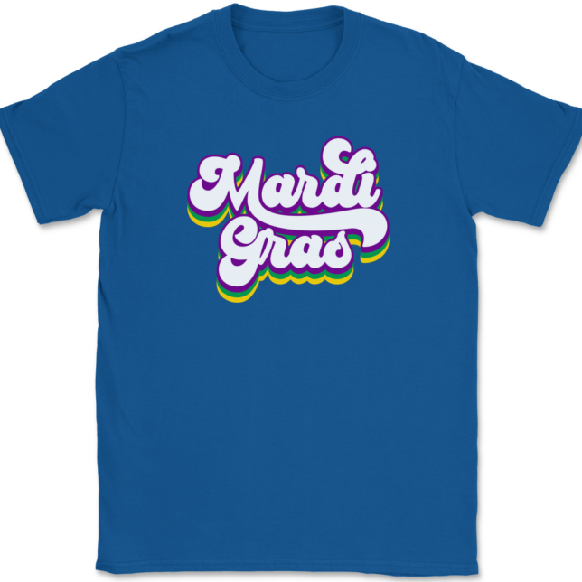 Mardi Gras Retro T-Shirt Mens Tee - Image 5