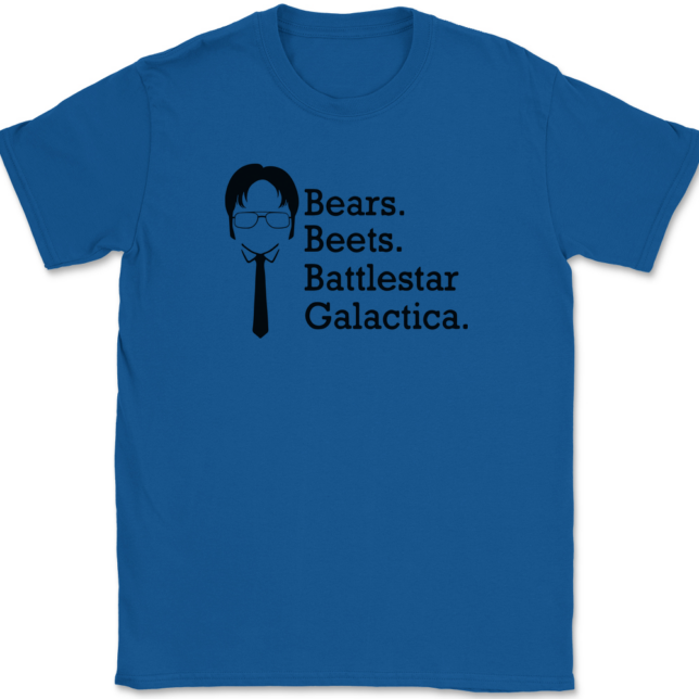 Bears Beets Battlestar Galactica T-Shirt Mens Tee - Image 5