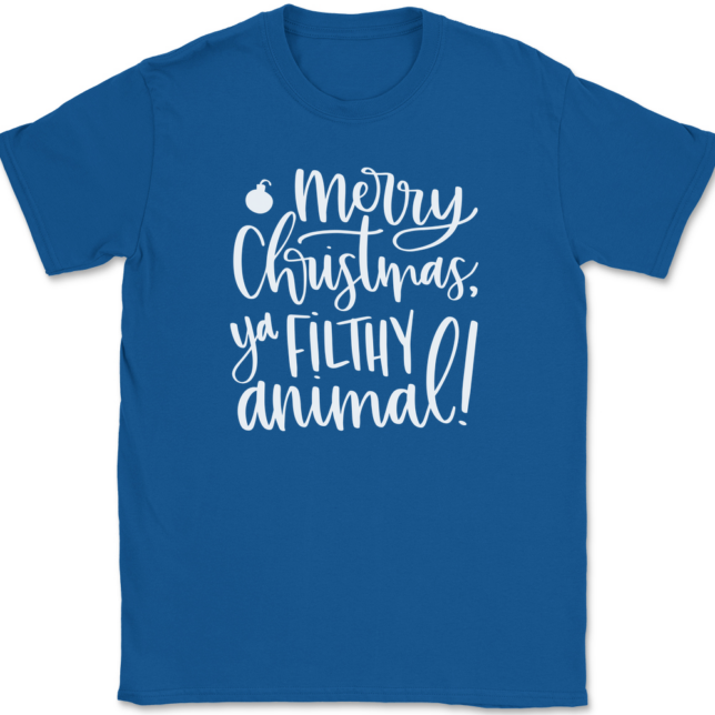 Merry Christmas Ya Filthy Animal T-Shirt Mens Tee - Image 5