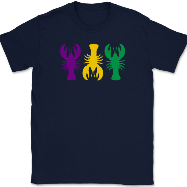 Mardi Gras Crawfish T-Shirt Mens Tee - Image 6