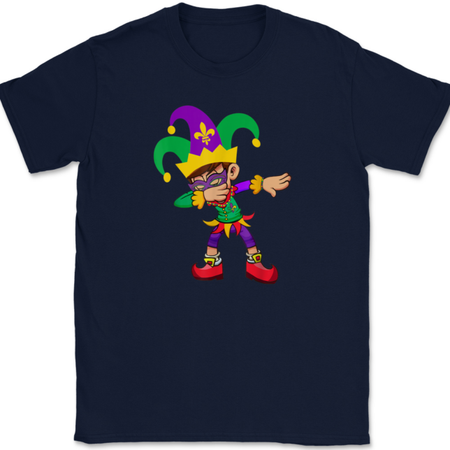 Dabbing Mardi Gras T-Shirt Mens Tee - Image 6