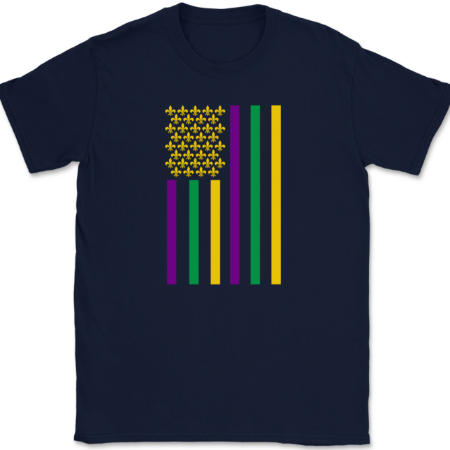 American Mardi Gras T-Shirt Mens Tee - Image 6