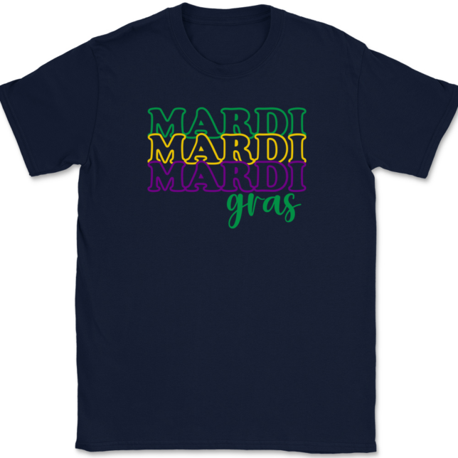 Triple Mardi Gras T-Shirt Mens Tee - Image 6