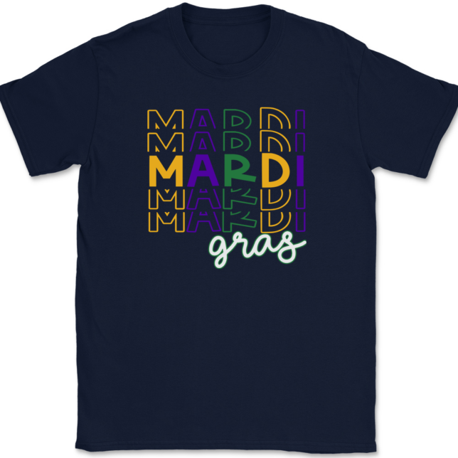 Mardi Gras Stack T-Shirt Mens Tee - Image 6