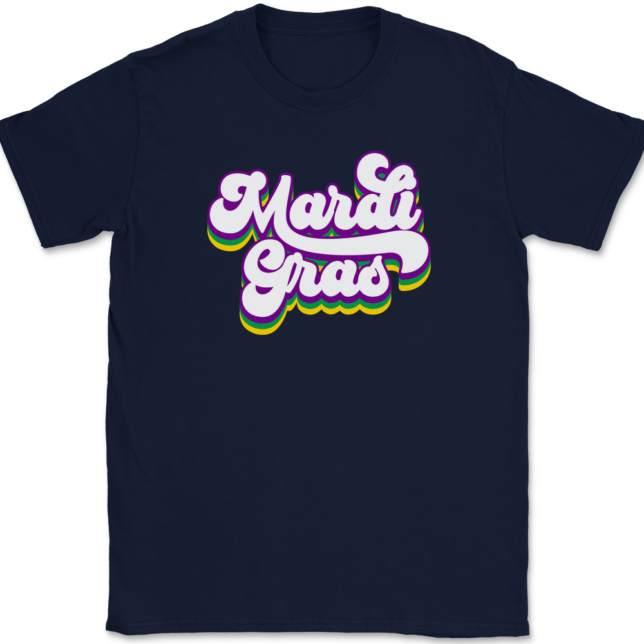 Mardi Gras Retro T-Shirt Mens Tee - Image 6