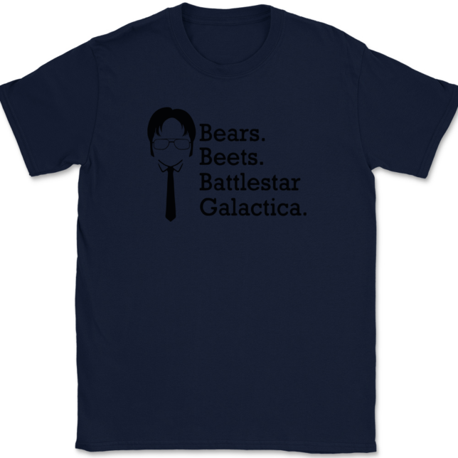 Bears Beets Battlestar Galactica T-Shirt Mens Tee - Image 6