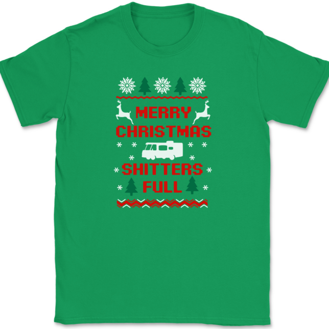 Merry Christmas Shitters Full T-Shirt Mens Tee - Image 7