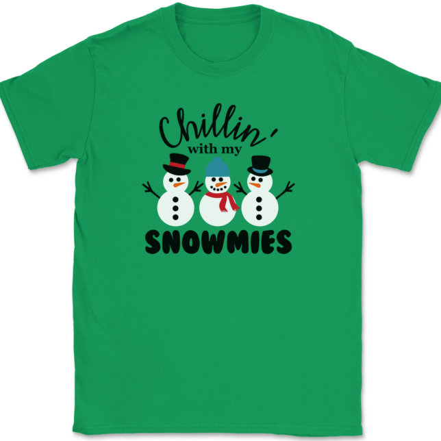 Chillin With My Snowmies T-Shirt Mens Tee - Image 7