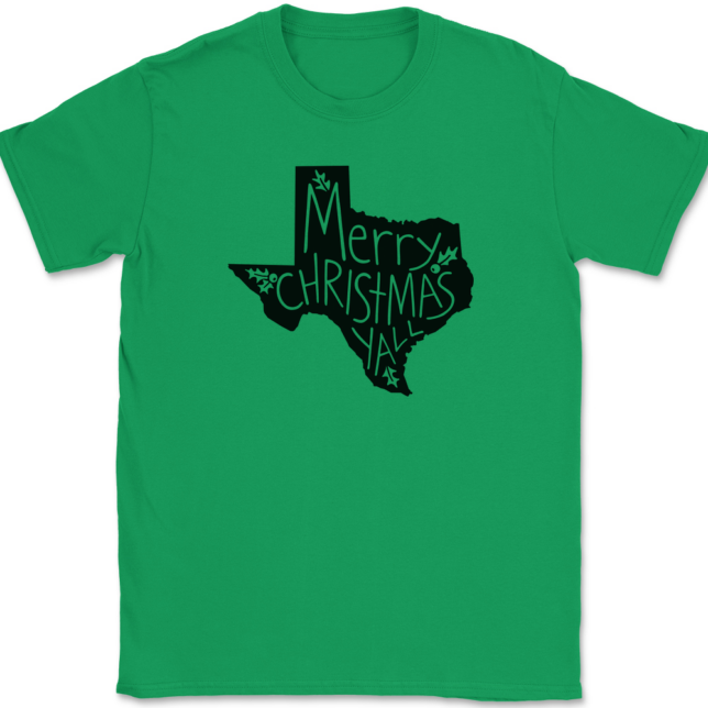 Texas Merry Christmas Yall T-Shirt Mens Tee - Image 7