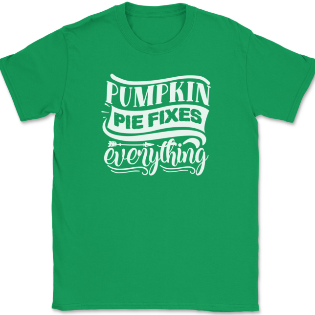 Pumpkin Pie Fixes Everything T-Shirt Mens Tee - Image 7