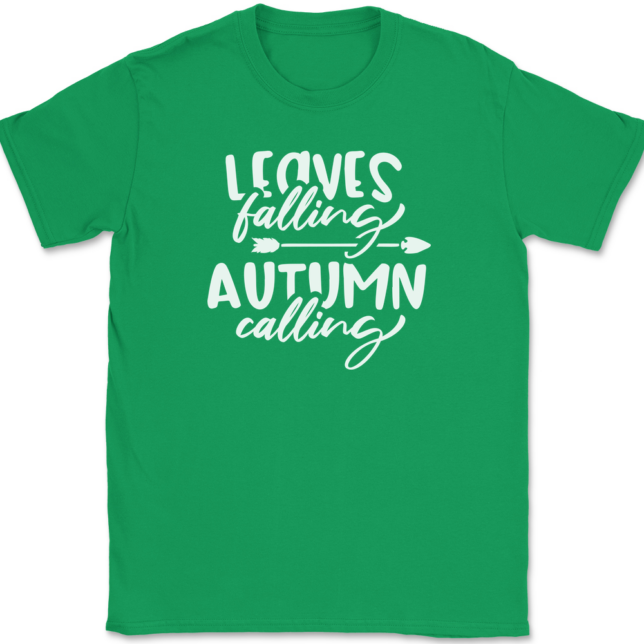 Leaves Falling Autumn Calling T-Shirt Mens Tee - Image 7