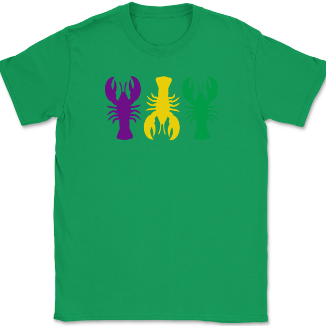 Mardi Gras Crawfish T-Shirt Mens Tee - Image 7