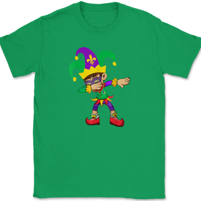 Dabbing Mardi Gras T-Shirt Mens Tee - Image 7