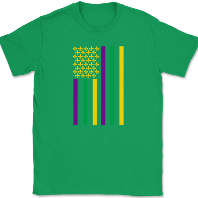 American Mardi Gras T-Shirt Mens Tee - Image 7