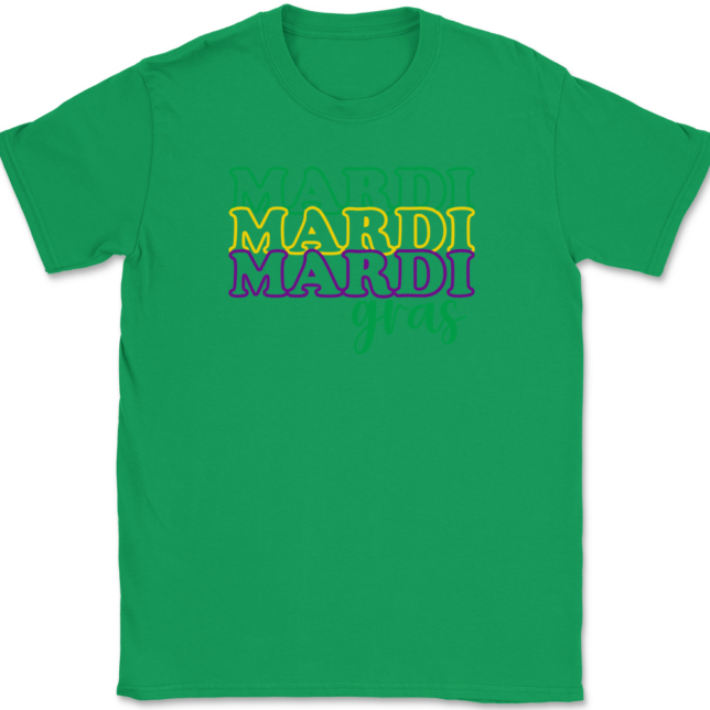 Triple Mardi Gras T-Shirt Mens Tee - Image 7