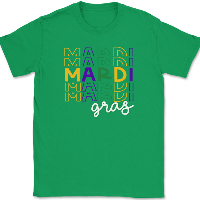 Mardi Gras Stack T-Shirt Mens Tee - Image 7