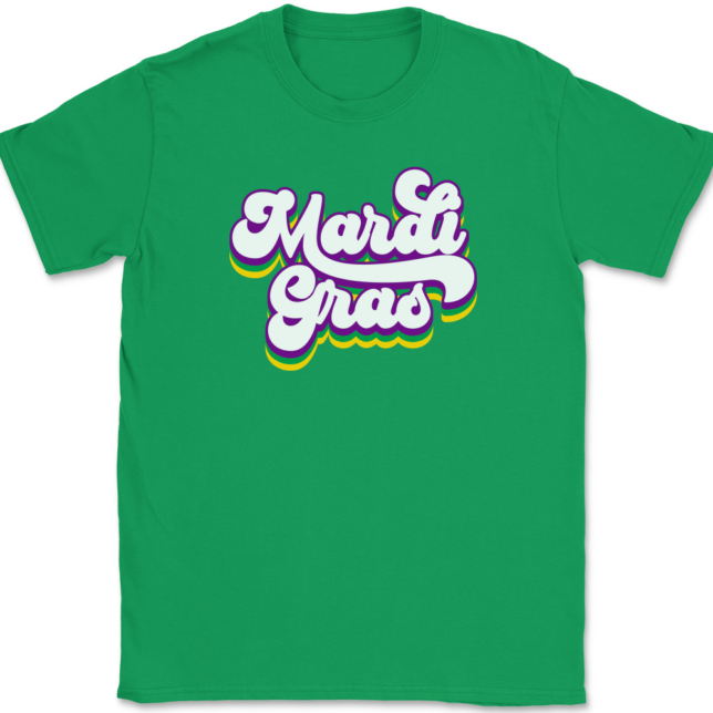 Mardi Gras Retro T-Shirt Mens Tee - Image 7